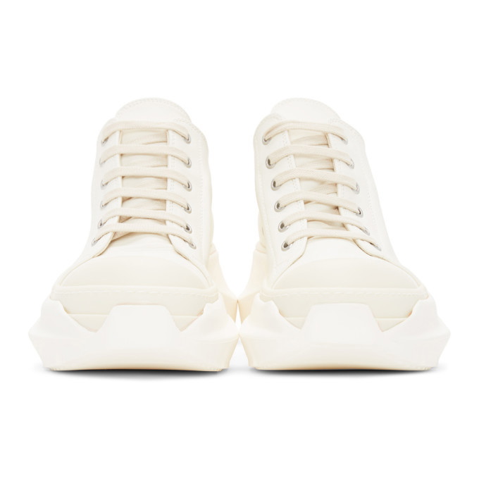 Rick Owens Drkshdw White Abstract Low Sneakers Rick Owens Drkshdw