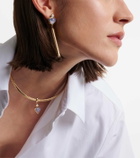 Marina B Trisolina 18kt gold drop earrings with blue chalcedony and diamonds