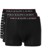 POLO RALPH LAUREN - Three-Pack Stretch-Cotton Boxer Briefs - Black