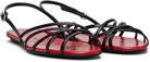 Proenza Schouler Black & Red Uma Slingback Sandals