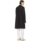 Maison Margiela Black Twill Mid-Length Coat
