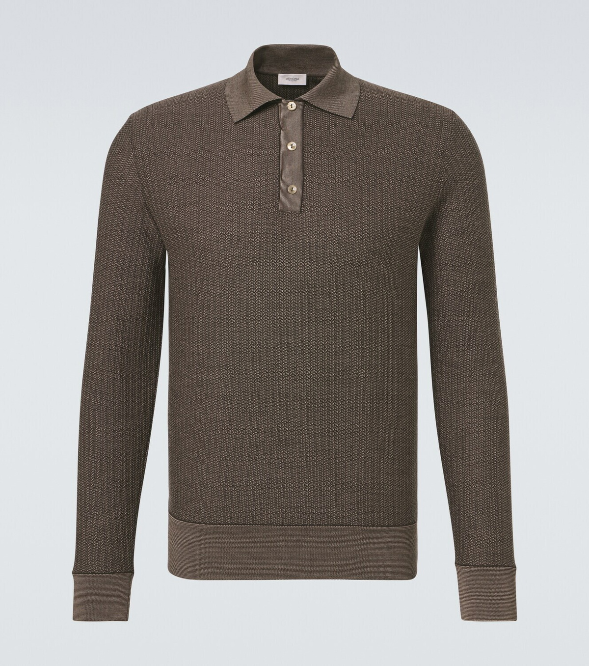 Agnona Wool and silk polo sweater