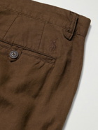 Polo Ralph Lauren - Tapered Linen and Cotton-Blend Trousers - Brown