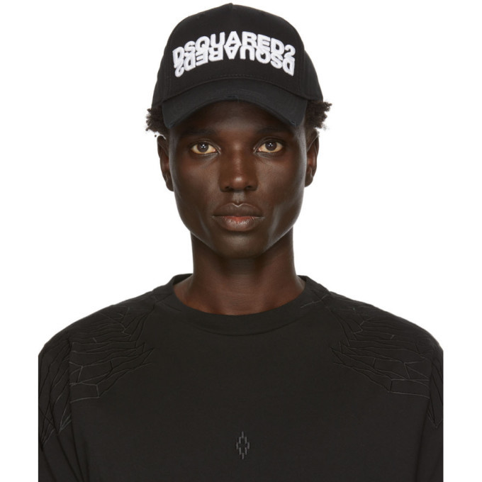 Photo: Dsquared2 Black Embroidered Cargo Baseball Cap