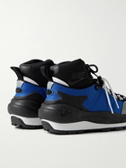 Nike - sacai Magmascape Suede-Trimmed Quilted Mesh High-Top Sneakers - Blue