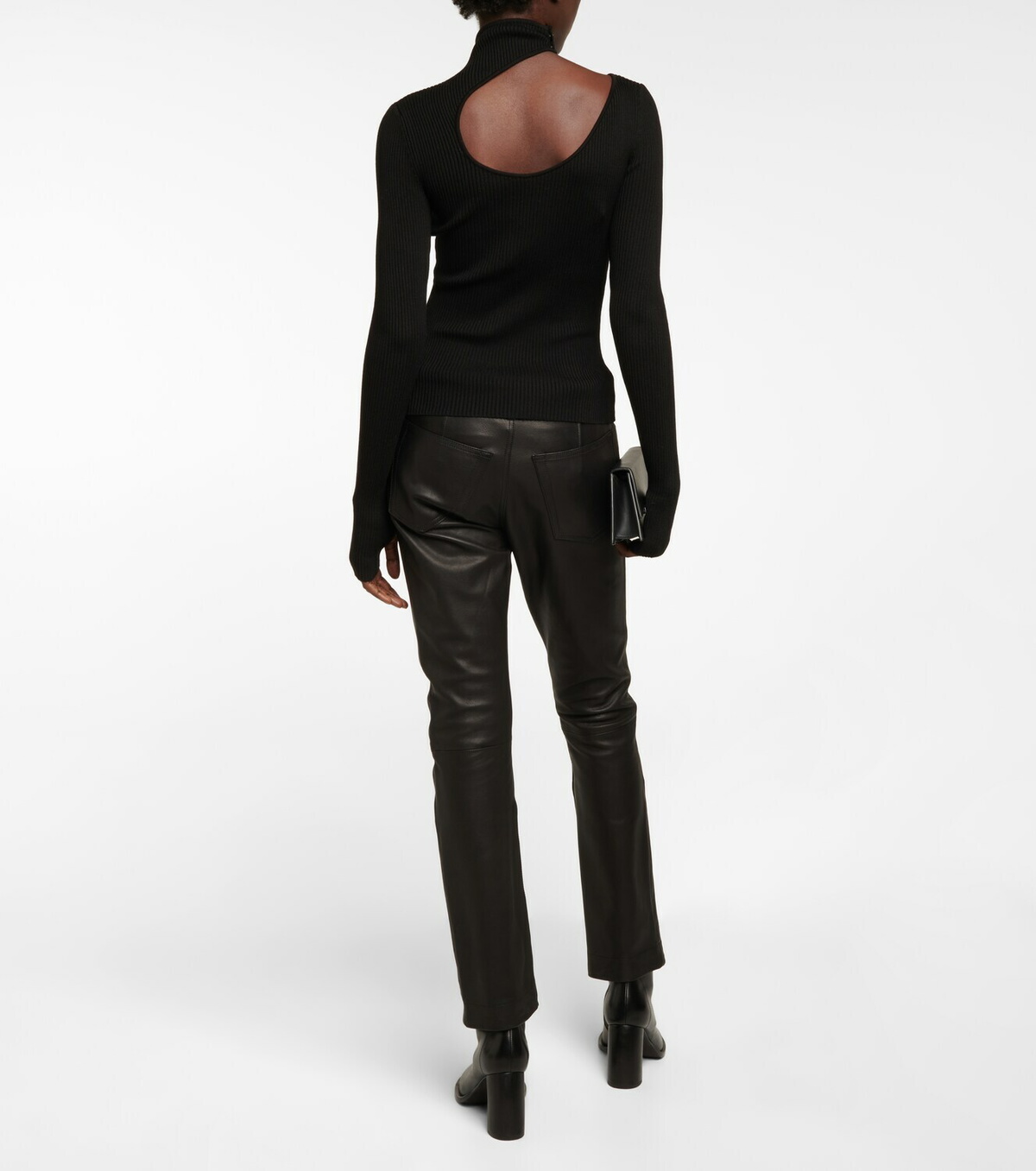 Petar Petrov Fiz cutout ribbed-knit silk top