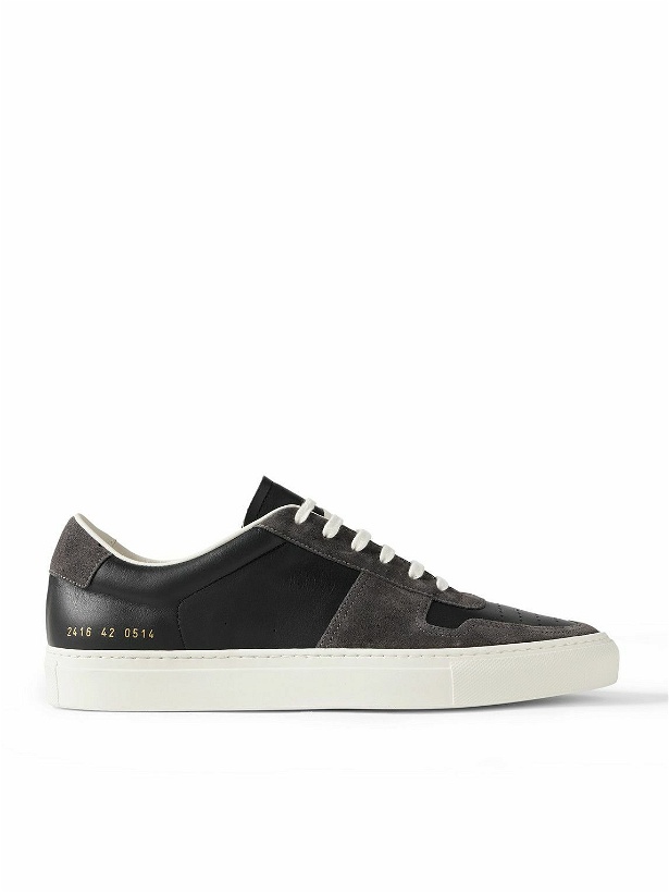 Photo: Common Projects - BBall Suede-Trimmed Leather Sneakers - Black