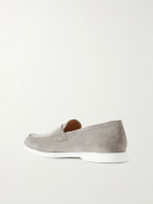 Kiton - Suede Penny Loafers - Gray