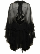 CHLOÉ Ruffled Sheer Mini Dress