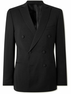 Mr P. - Double Breast Wool Tuxedo Jacket - Black