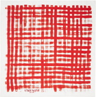 Bottega Veneta Red & White Printed Silk Check Scarf