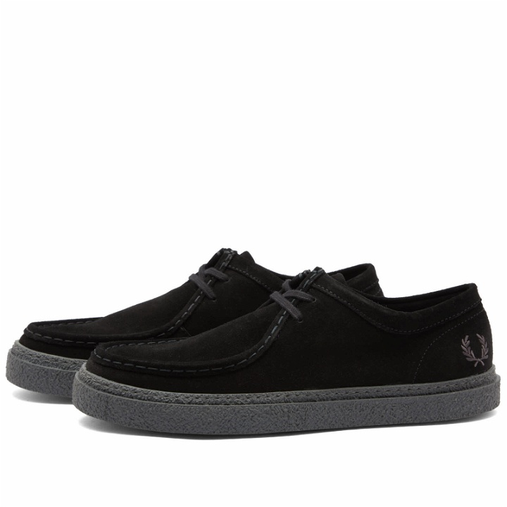 Photo: Fred Perry Men's Dawson Low Suede Shoe in Black