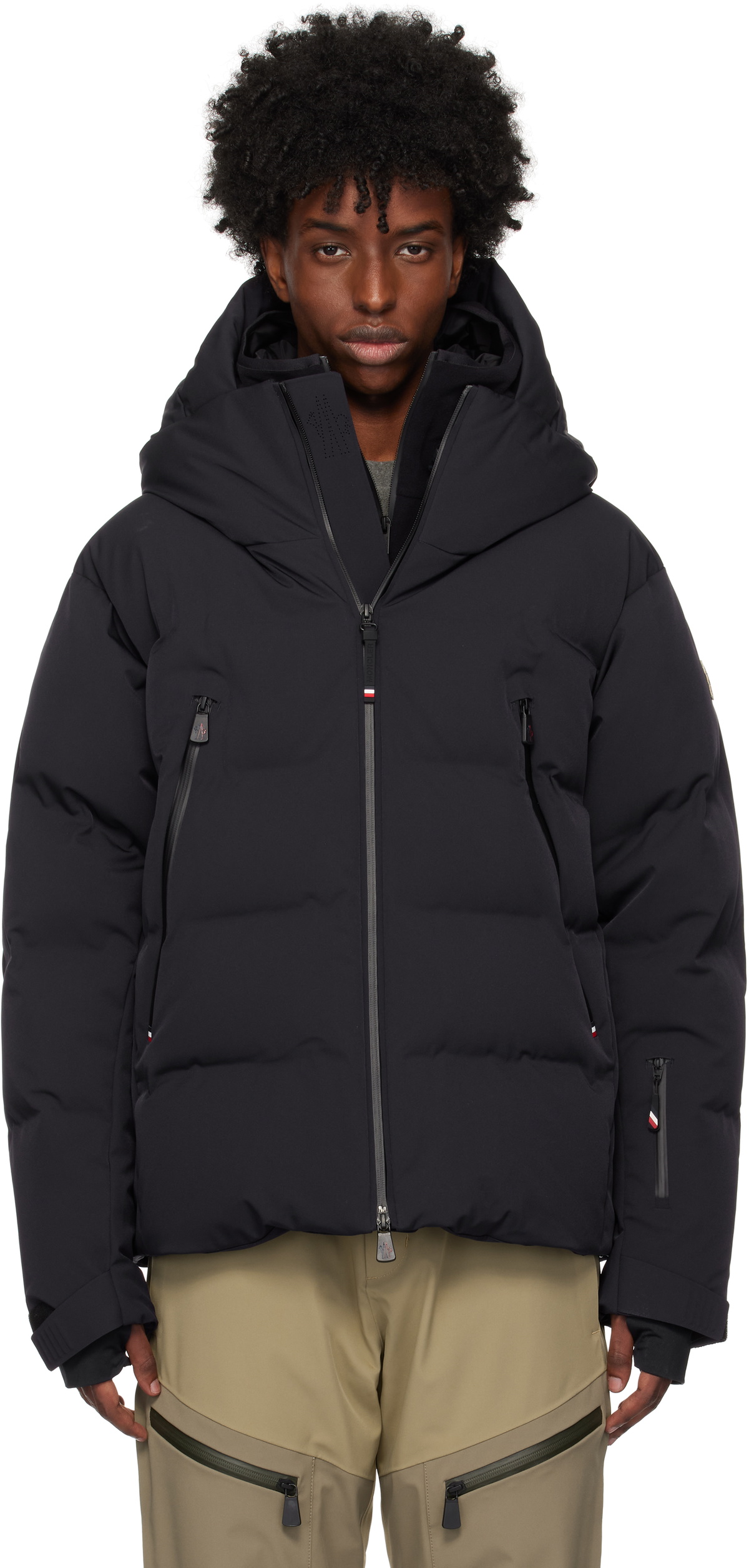 Moncler Grenoble フェックス フード付きシェルジャケット Moncler Grenoble Navy Fellberg Down Jacket Moncler Grenoble