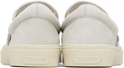 TOM FORD Gray Nubuck Jude Slip On Sneakers