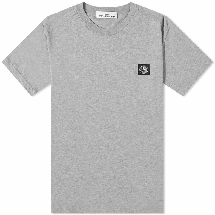 Photo: Stone Island Men's Patch T-Shirt in Grey Marl