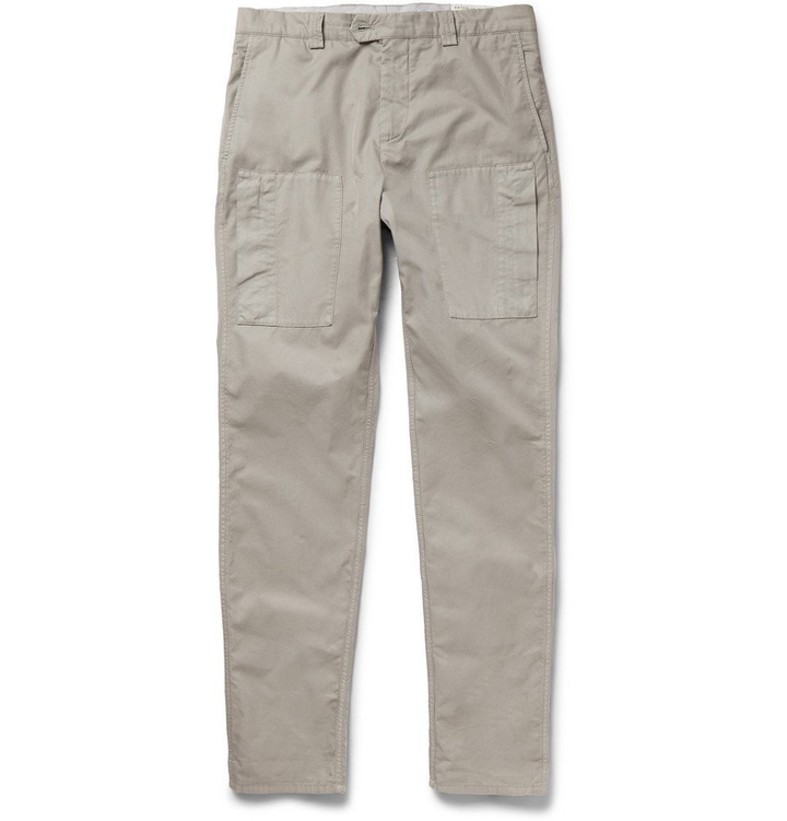 Photo: Brunello Cucinelli - Slim-Fit Cotton Trousers - Men - Tan