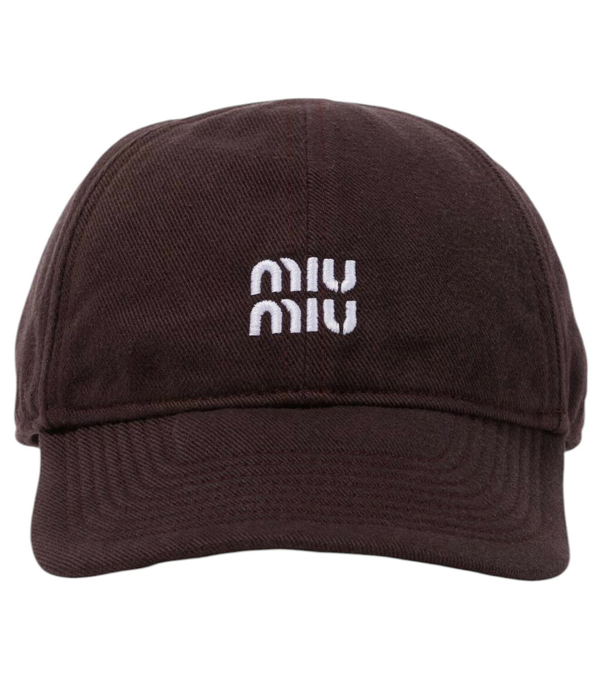 Miu Miu Logo cotton drill baseball cap Miu Miu