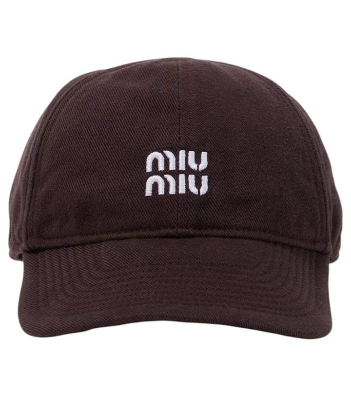 Photo: Miu Miu Logo denim baseball cap