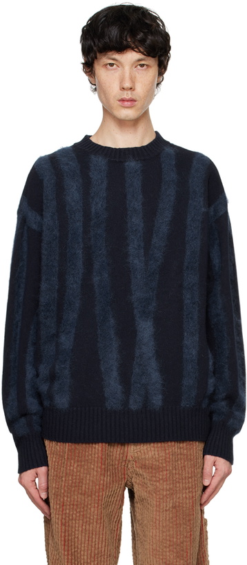 Photo: le PÈRE Blue Tyndell Stripe Sweater