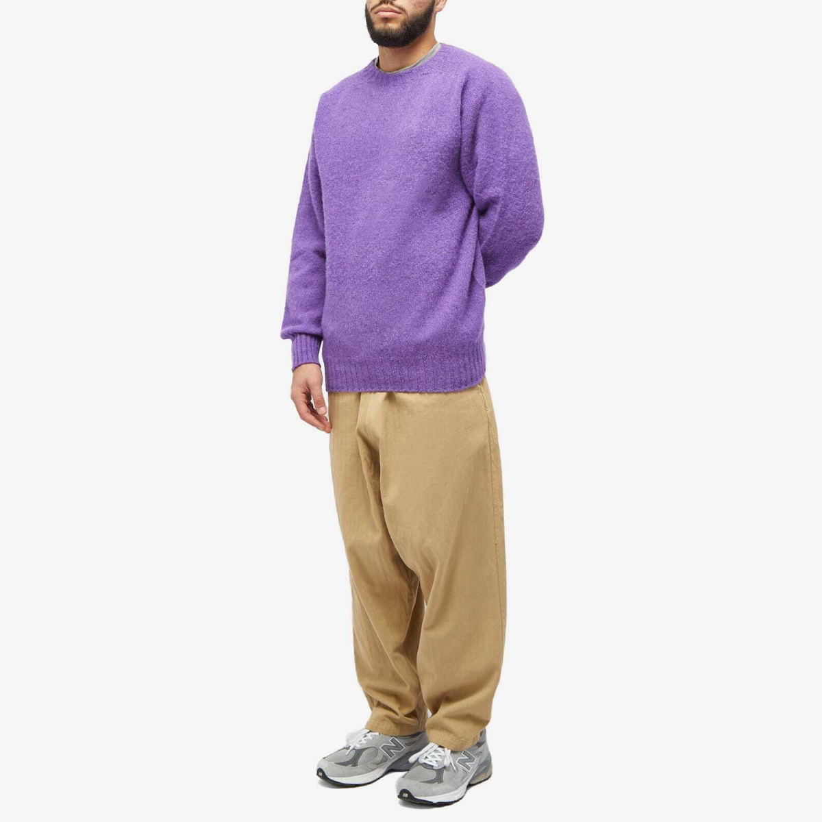 Howlin by Morrison Men's Howlin' Birth of the Cool Crew Knit in Purple Lover