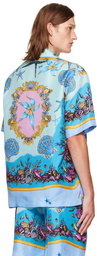 Versace Blue Trésor De La Mer Shirt