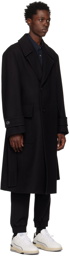 Solid Homme Black Brushed Coat