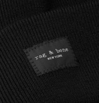 rag & bone - Addison Logo-Appliquéd Wool-Blend Beanie - Black