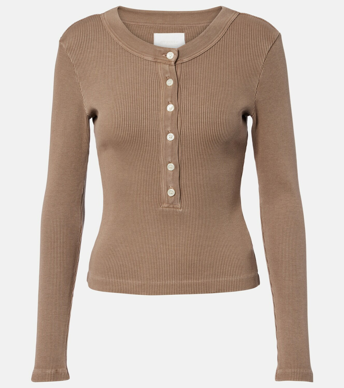 Citizens of Humanity Varra ribbed-knit Henley shirt