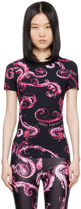 Photo: Versace Jeans Couture Black & Pink Chromo Couture T-Shirt