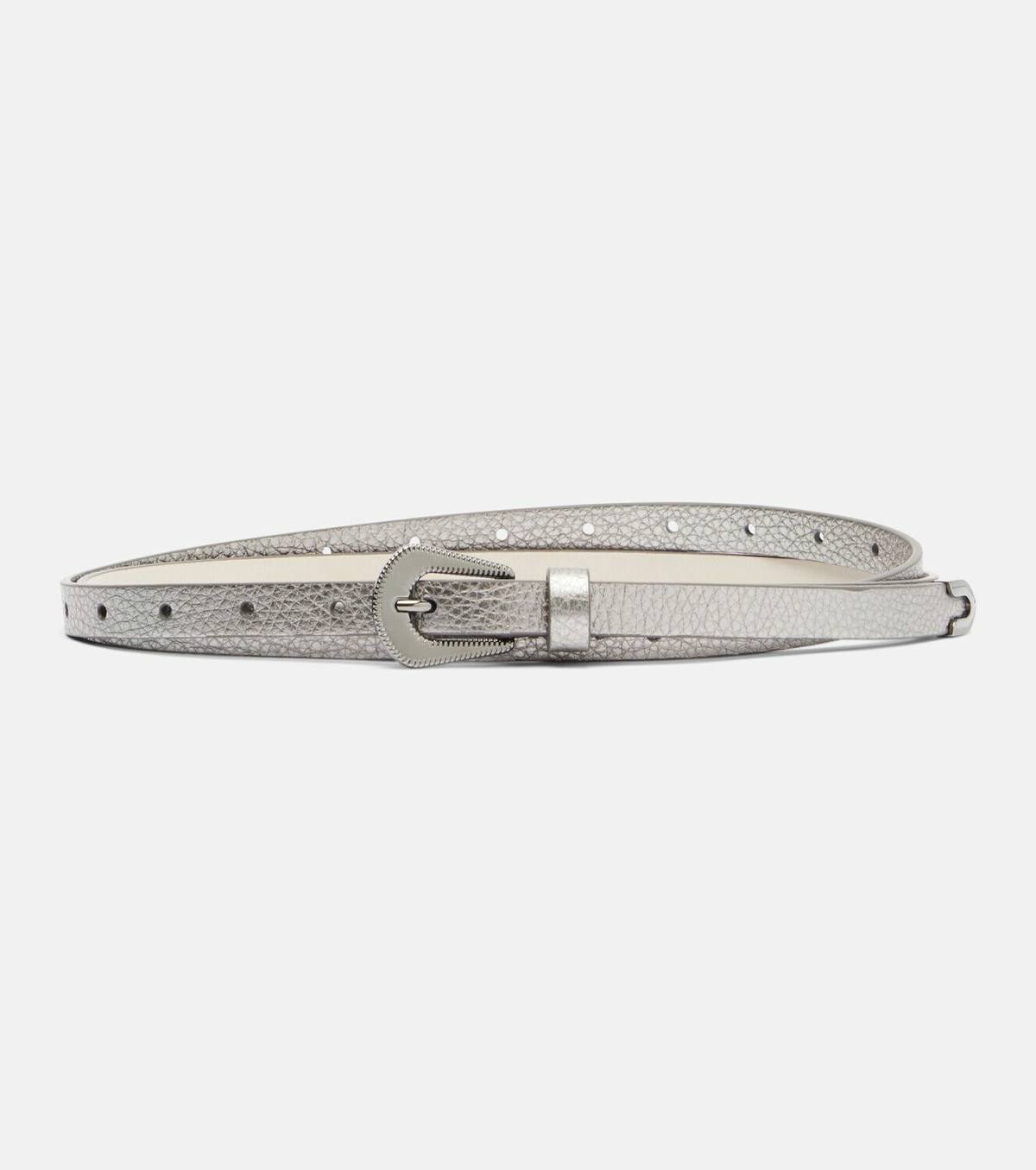 Brunello Cucinelli Metallic leather belt