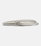 Brunello Cucinelli Metallic leather belt