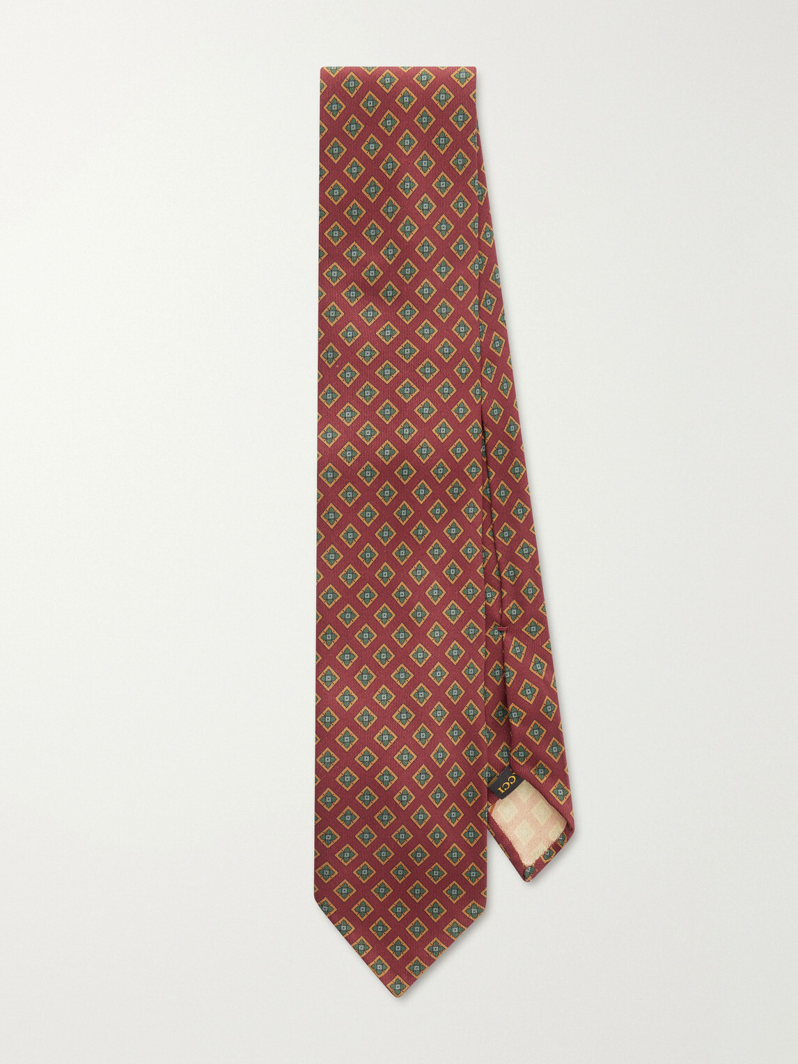 Rubinacci - 8cm Printed Silk-Twill Tie - Burgundy