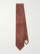 Rubinacci - 8cm Printed Silk-Twill Tie - Burgundy