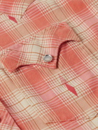 RRL - Slim-Fit Checked Cotton-Jacquard Western Shirt - Orange