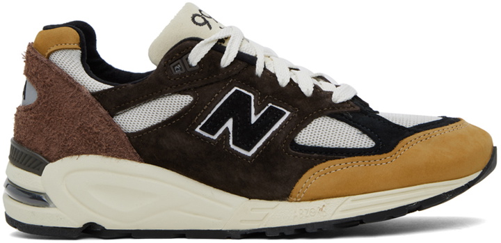 Photo: New Balance Brown Made in USA 990v2 Sneakers