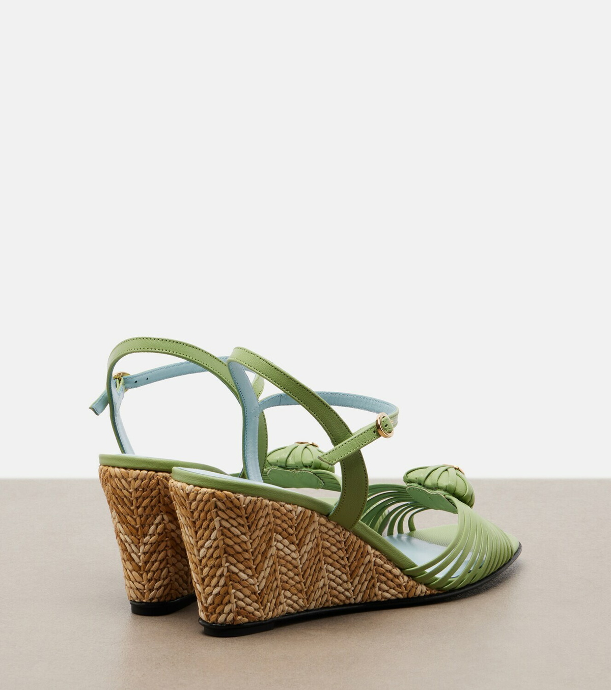 Valentino Garavani Cœur Royal leather wedge sandals