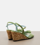 Valentino Garavani Cœur Royal leather wedge sandals