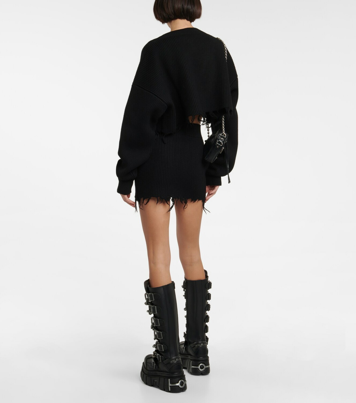 Vetements - Set of wool cardigan and miniskirt