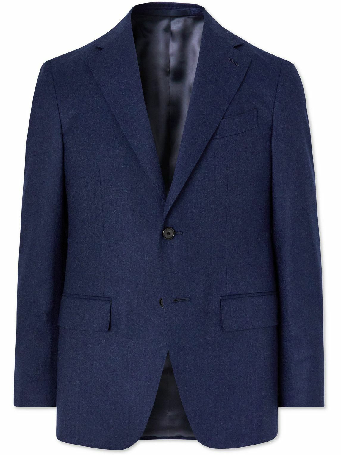 Caruso - Wool-Flannel Suit Jacket - Blue Caruso