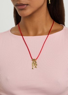 Eliou Sardine And Fishbone Cord Necklace - Gold - One Size