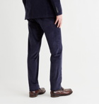 Caruso - Stretch-Cotton Corduroy Suit Trousers - Blue