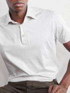 Kiton - Cotton-Jersey Polo Shirt - Gray
