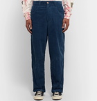 Story Mfg. - Indigo-Dyed Organic Cotton-Corduroy Trousers - Blue