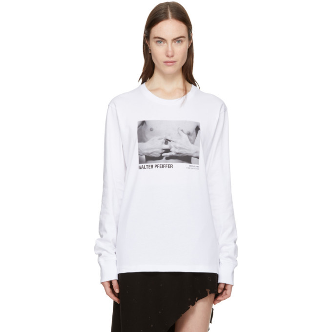 Helmut Lang White Walter Pfeiffer Edition Long Sleeve Hands 1984 T