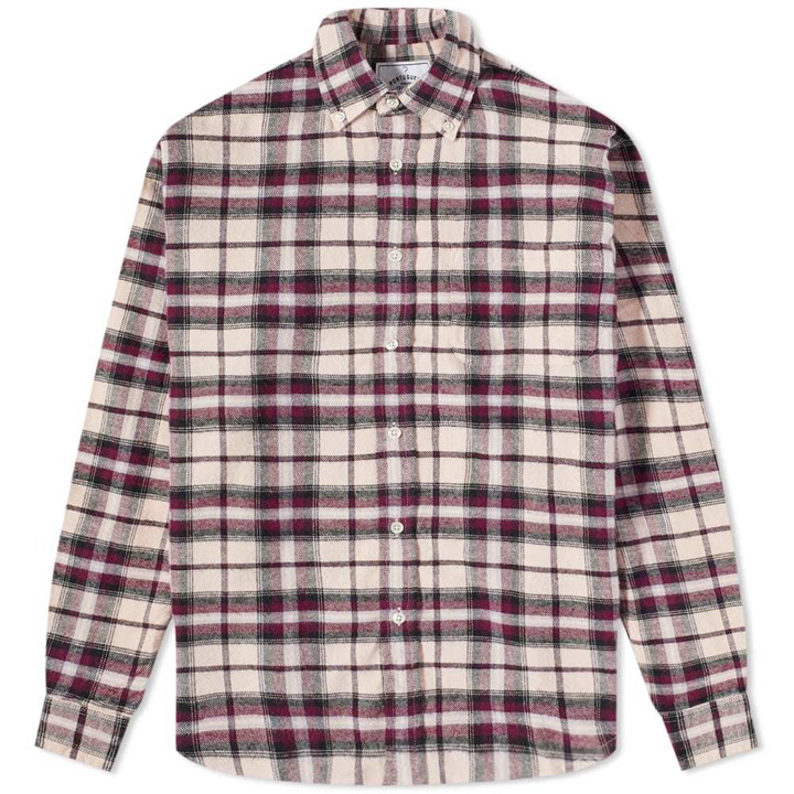 Photo: Portuguese Flannel Raspberry Button Down Check Shirt