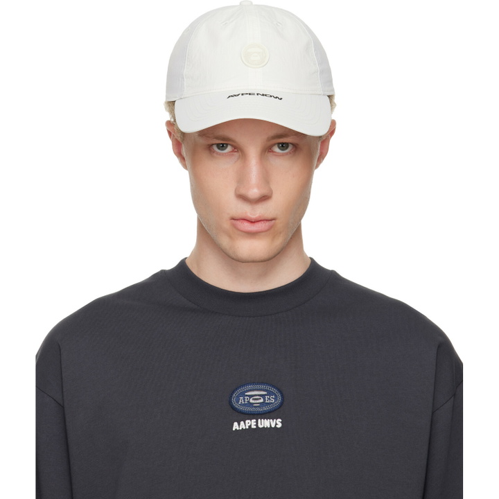 Photo: AAPE by A Bathing Ape Off-White AAPENOW Moonface Cap