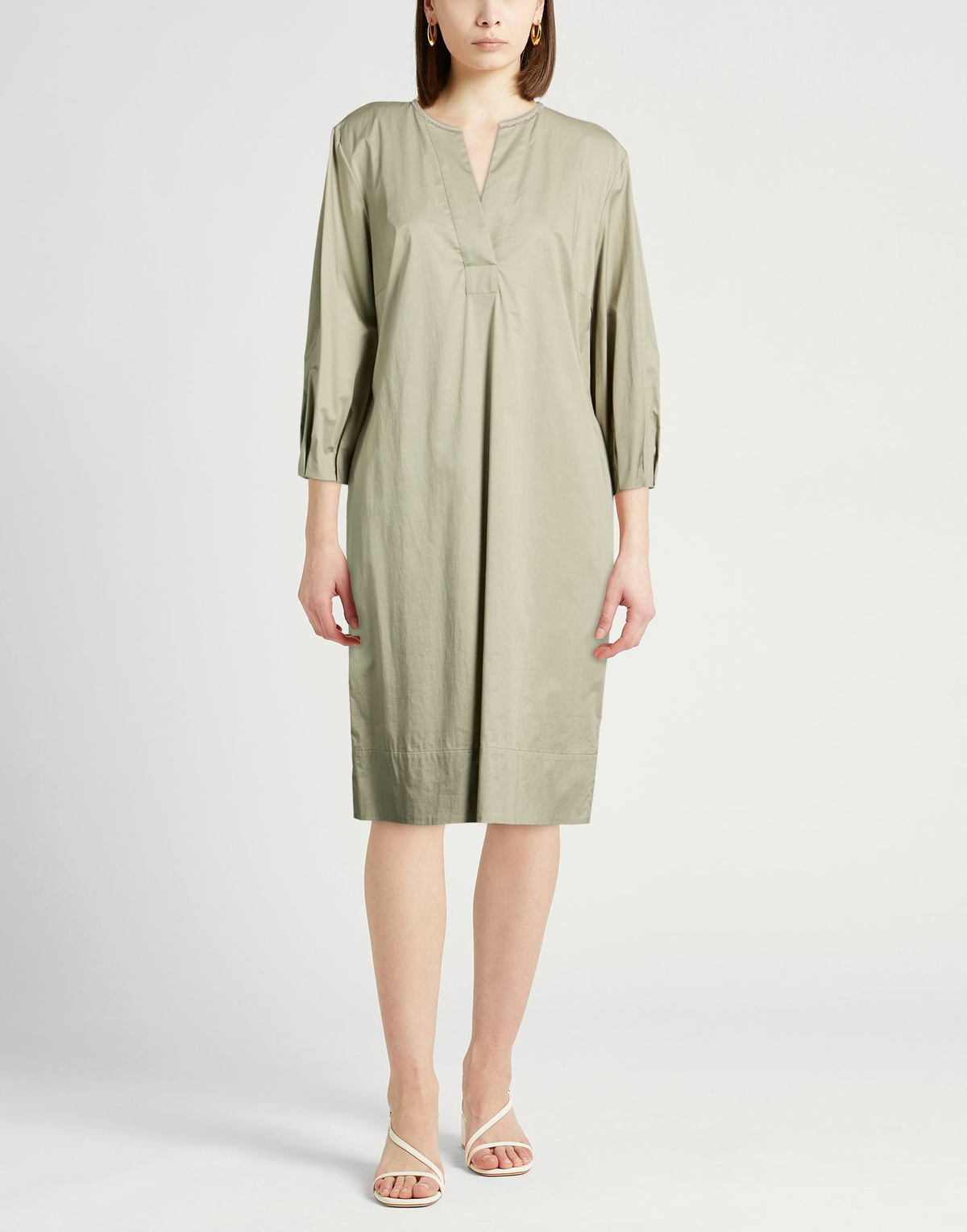 Peserico Womens Midi dress in Sage green