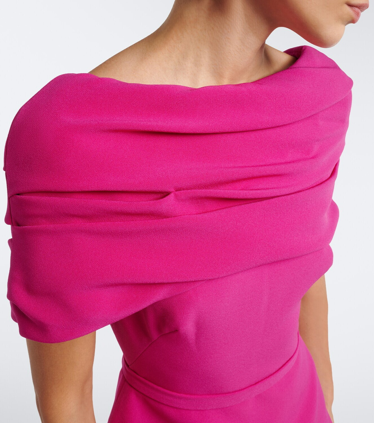 Safiyaa Loura off-shoulder crêpe gown