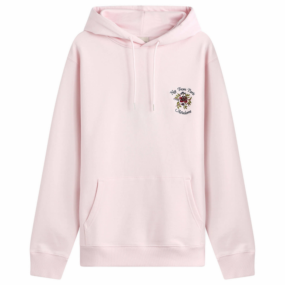 Drôle de Monsieur Men's Rose Slogan Hoodie in Light Pink