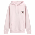 Drôle de Monsieur Men's Rose Slogan Hoodie in Light Pink